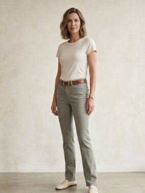 Cambio Jade Straight Leg Casual Pants Neutral Color